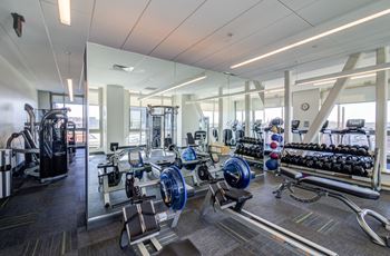 Expansive fitness center